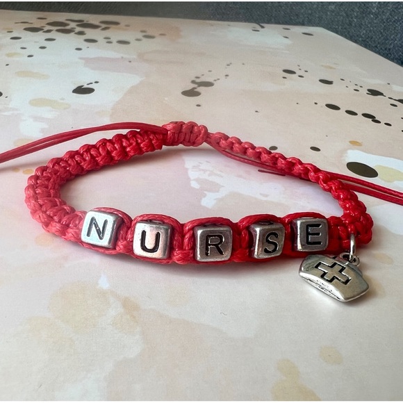 “NURSE” Braided Adjustable Bolo Bracelet - Picture 2 of 3